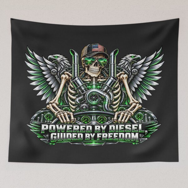 Item preview, Powered By Diesel & Skeleton Trucker designed and sold by NomadForge.
