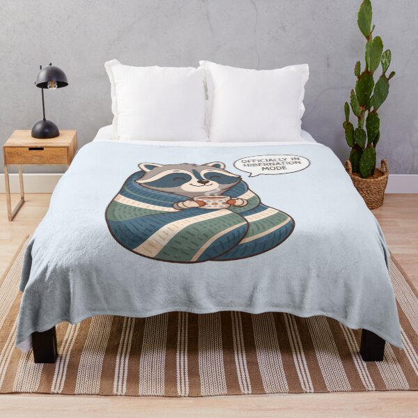 Item preview, Officially In Hibernation Mode Cute Raccoon Cozy Art designed and sold by Fine-Arts-Lab.