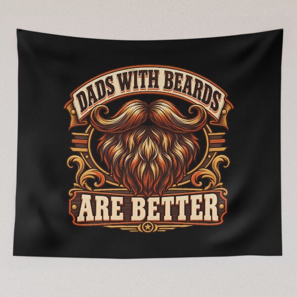 Item preview, Dads With Beards Are Better Funny Retro Beard Father Mustache Humor designed and sold by Photo-Sphere101.