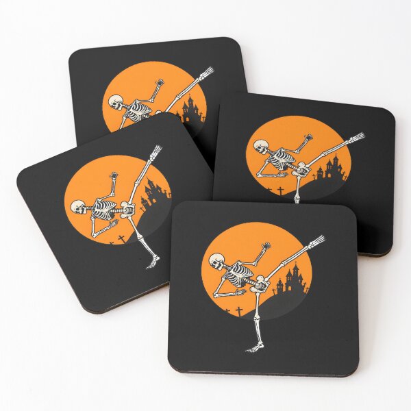 Item preview, Skeleton Kick Moon Haunted House Halloween Art designed and sold by SoyLamderma.