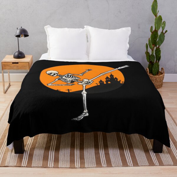 Item preview, Skeleton Kick Moon Haunted House Halloween Art designed and sold by SoyLamderma.