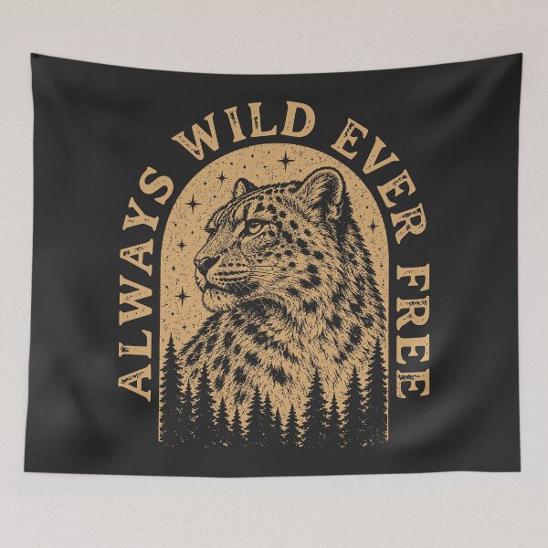 Item preview, Snow Leopard Always Wild Ever Free Vintage Animal designed and sold by Y-Vibes.