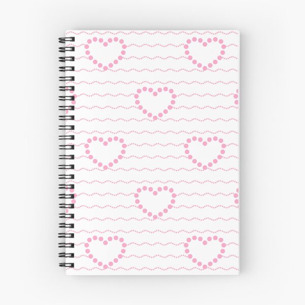Item preview, Pink Dotted Heart Waves Seamless Pattern- White designed and sold by POLKAIWERX.