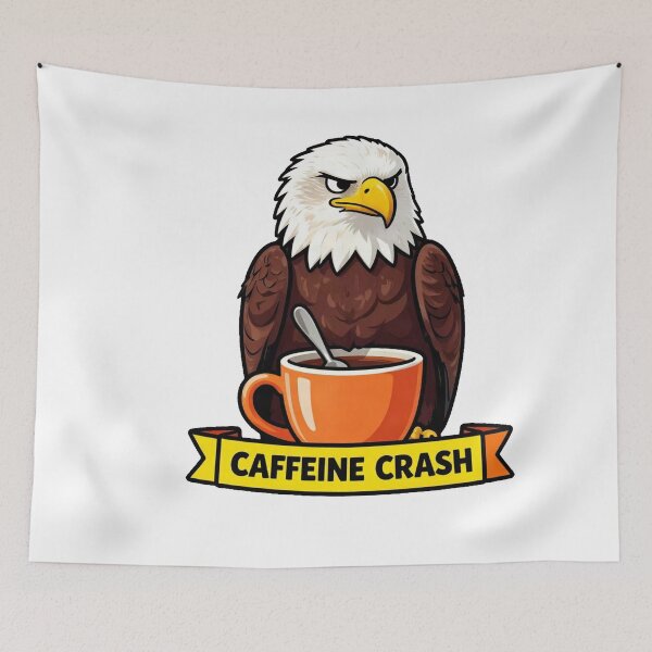 Item preview, Caffeine Crash - Tired Introvert Bald Eagle Meme designed and sold by Arc2020.