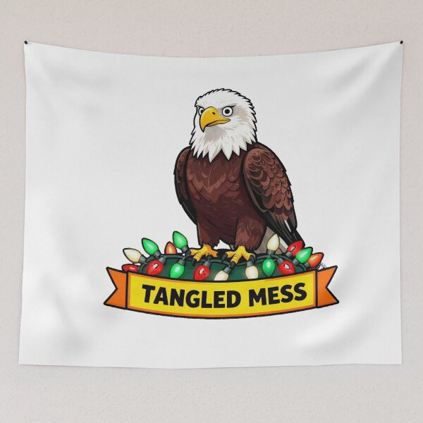 Item preview, Tangled Mess - Funny Holiday Bald Eagle Meme designed and sold by Arc2020.