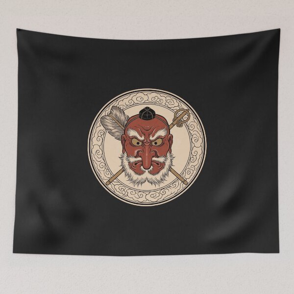 Item preview, Tengu Mask – Japanese Yokai Woodblock Print designed and sold by Odd World.
