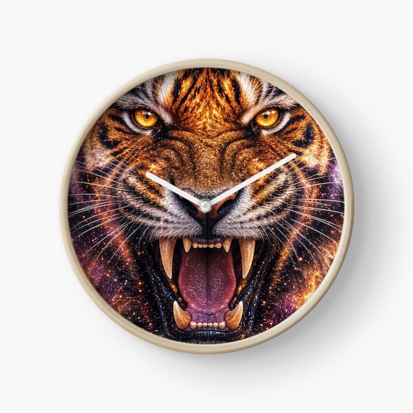 Item preview, Cosmic Tiger Fire Nebula Roaring Tiger All Over Print Shirt designed and sold by Ember Lane Designs.