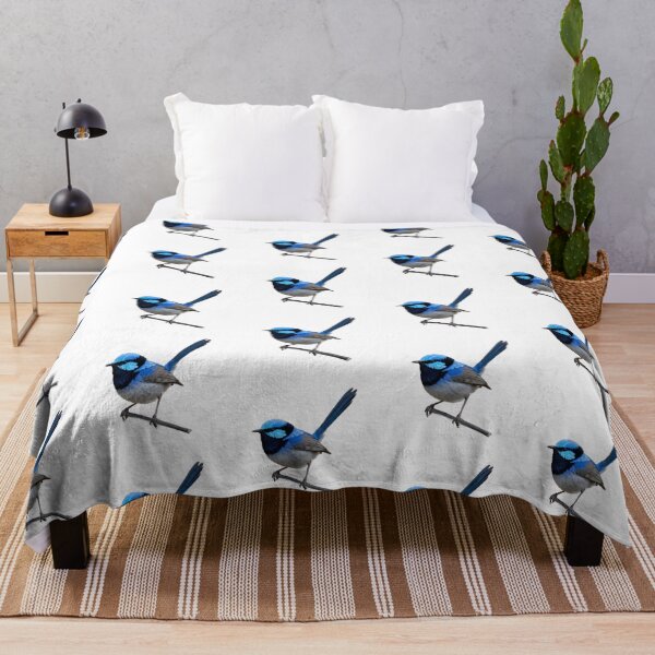 Item preview, Superb Fairywren – Blue Wren Bird Portrait designed and sold by Helt-enkelt.
