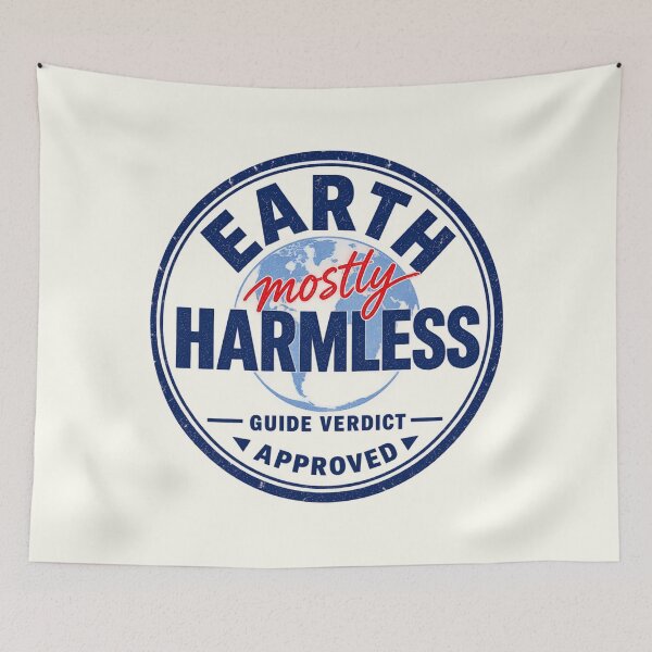 Item preview, Earth Mostly Harmless Guide Verdict Approved Badge designed and sold by yinon-h.