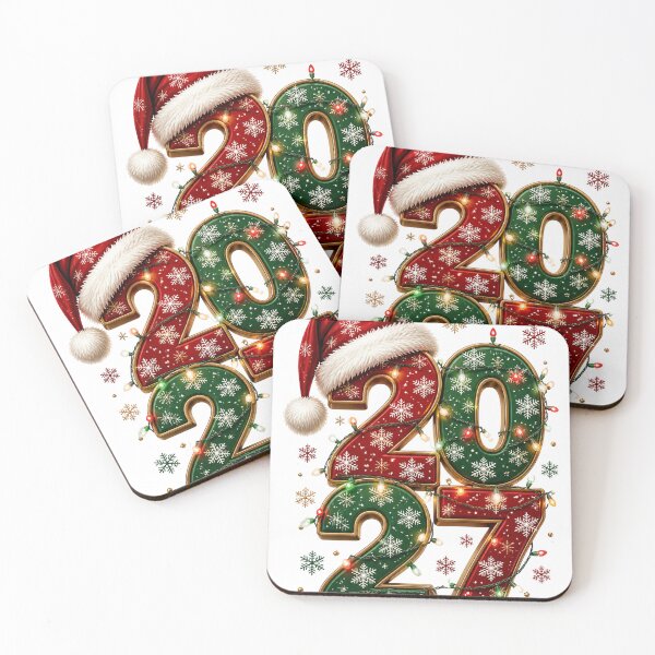 Item preview, 2027 Christmas Santa Hat Lights Snowflakes designed and sold by Mnyus shop.