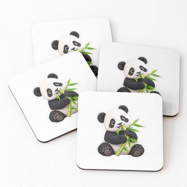 Item preview, Cute Panda Eating Bamboo ?? | Adorable Panda Sticker designed and sold by ArthaGhoshStudio.