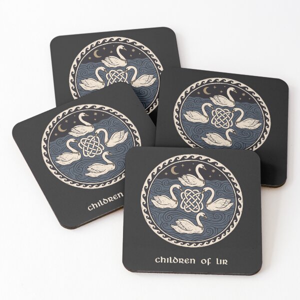Item preview, Children of Lir – Irish Legend Swans Linocut designed and sold by Odd World.