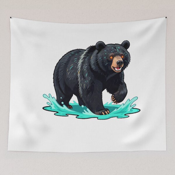 Item preview, Midnight Apex - Bold Neon Black Bear Aesthetic designed and sold by Arc2020.