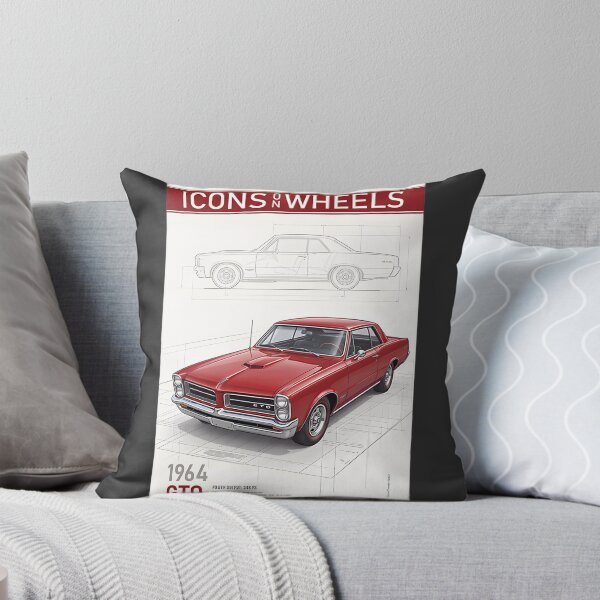 Item preview, Classic Pontiac GTO Muscle Car Illustration Retro American Automotive Design designed and sold by covadova.
