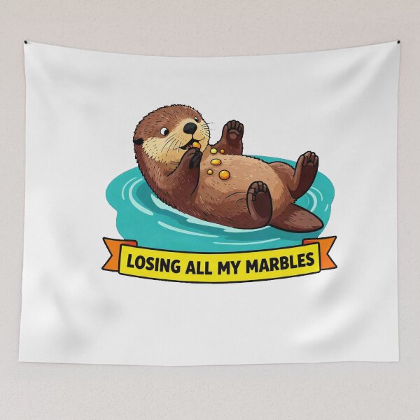 Item preview, Losing All My Marbles - Funny ADHD Sea Otter Chaos Meme designed and sold by Arc2020.