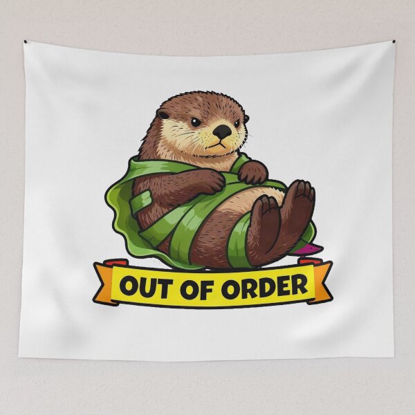 Item preview, Out Of Order - Tired Introvert Sea Otter Meme designed and sold by Arc2020.