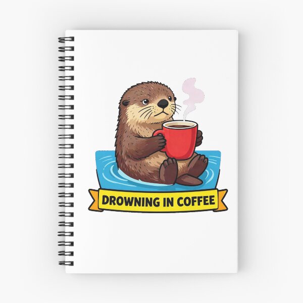 Item preview, Drowning In Coffee - Funny ADHD Sea Otter Caffeine Meme designed and sold by Arc2020.