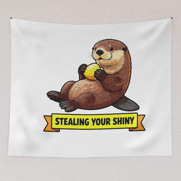 Item preview, Stealing Your Shiny - Chaotic Neon Sea Otter Aesthetic designed and sold by Arc2020.