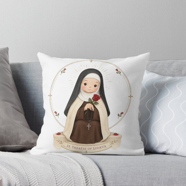 Item preview, Saint Therese of Lisieux Catholic Little Flower Kawaii designed and sold by I Say Heaven.