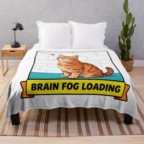 Item preview, Brain Fog Loading - Funny ADHD Tabby Cat Meme designed and sold by Arc2020.