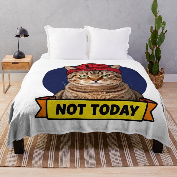Item preview, Not Today - Grumpy Tabby Cat Winter Holiday Gift designed and sold by Arc2020.