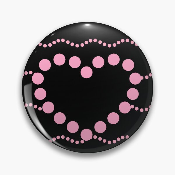 Item preview, Pink Dotted Heart Waves Seamless Pattern- Black designed and sold by POLKAIWERX.