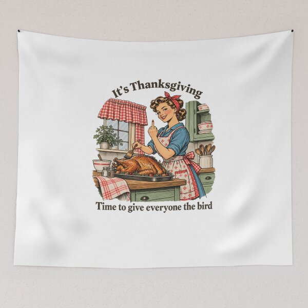 Item preview, It's Thanksgiving Time to Give Everyone the Bird Retro designed and sold by NAAYAX.