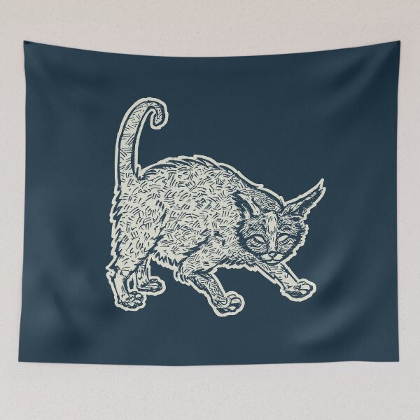 Item preview, Sneaking Cat | Alternative Animal Art | Spooky Cat Art designed and sold by Half Mess.