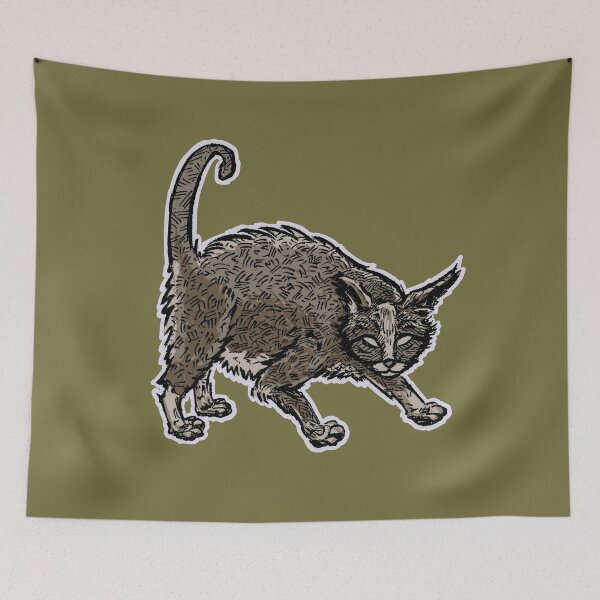 Item preview, Sneaking Cat | Alternative Animal Art | Spooky Cat Art designed and sold by Half Mess.
