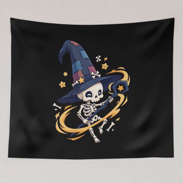 Item preview, Cute Skeleton Wizard Halloween Magical Character Art designed and sold by SoyLamderma.