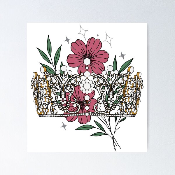 Item preview, Poltimore Tiara Flowers designed and sold by FreeOrca.