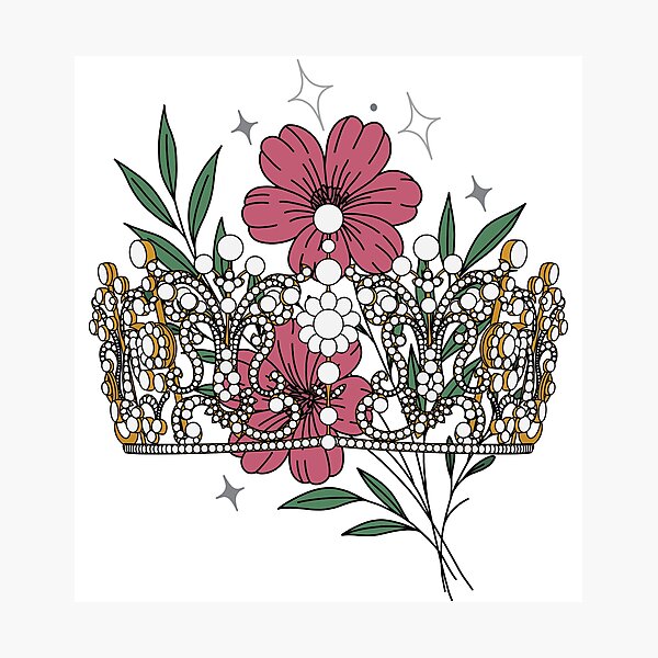 Item preview, Poltimore Tiara Flowers designed and sold by FreeOrca.