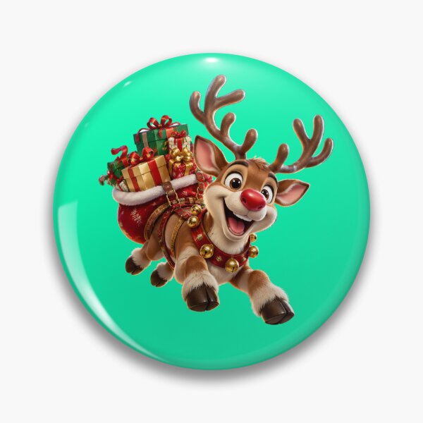 Item preview, Crazy Flying Reindeer Over the Houses designed and sold by Aneta-Design.