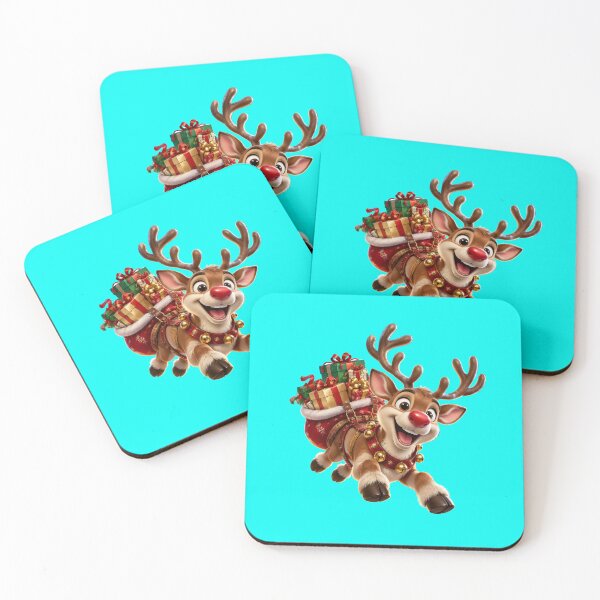 Item preview, Crazy Flying Reindeer Over the Houses designed and sold by Aneta-Design.