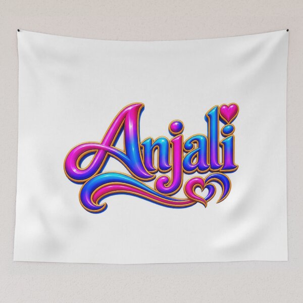 Item preview, Anjali Colorful 3D Name Art designed and sold by Design Sounds Studio.