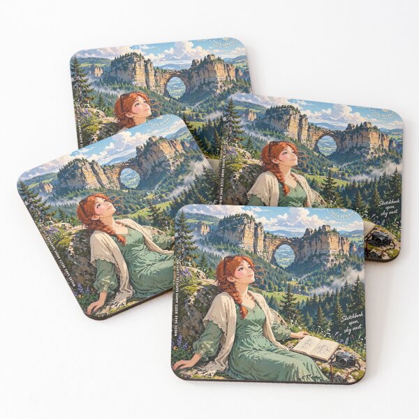 Item preview, Czech Republic — Bohemian Switzerland — The Woman Among the Clouds designed and sold by DibujandoPorfa.