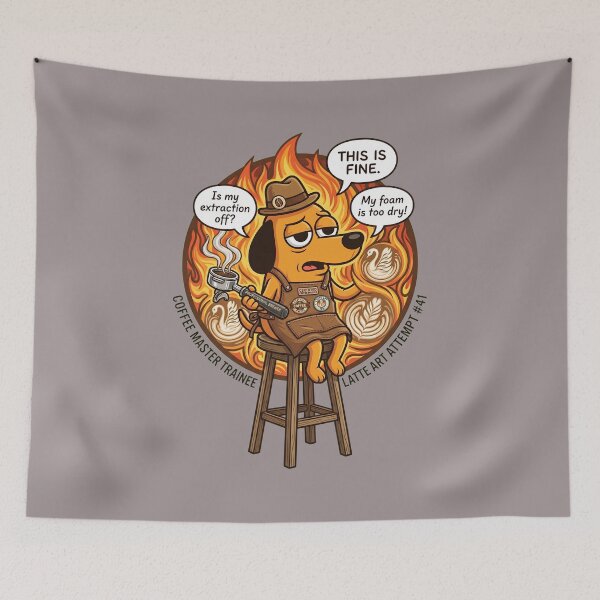 Item preview, This Is Fine Dog In Flames Coffee Mug-49 designed and sold by SwetlanaAnders.