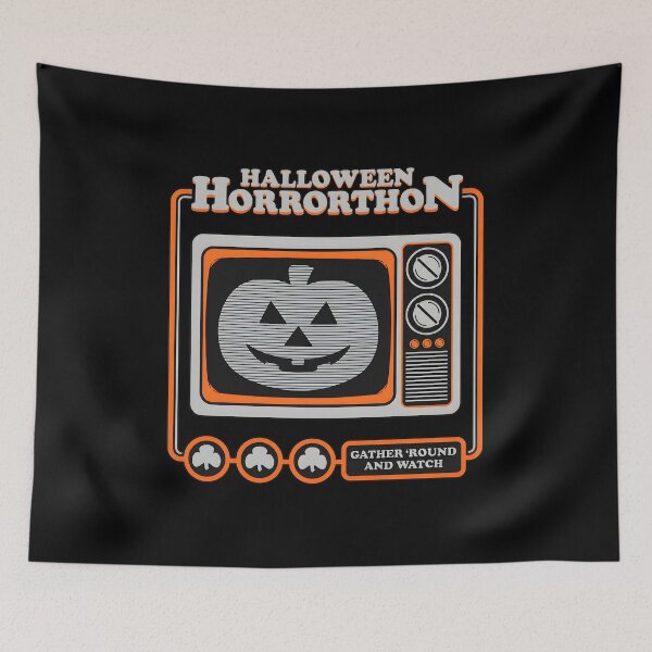 Item preview, Halloween Horrorthon Retro TV Jack-o-lantern designed and sold by SoyLamderma.