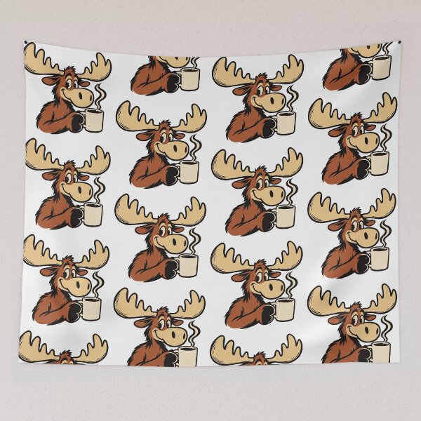 Item preview, Funny Retro Moose Coffee Lover designed and sold by ChunkByChunk.