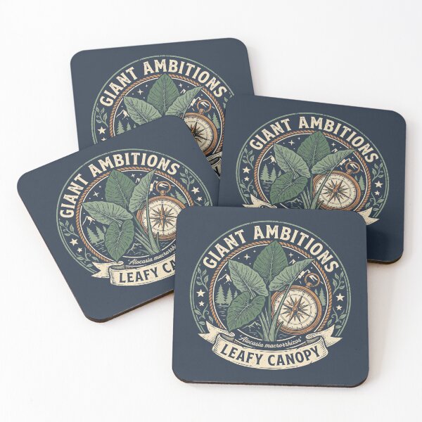 Item preview, Giant Ambitions Leafy Canopy Alocasia Compass Badge designed and sold by EdvvinStudios.