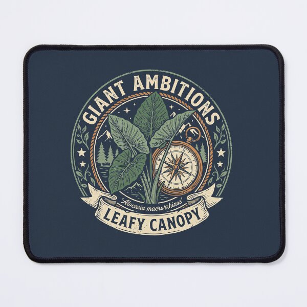 Item preview, Giant Ambitions Leafy Canopy Alocasia Compass Badge designed and sold by EdvvinStudios.