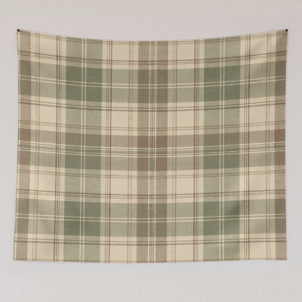 Item preview, Sage Green Vintage Plaid Check Pattern designed and sold by LenNo9881.