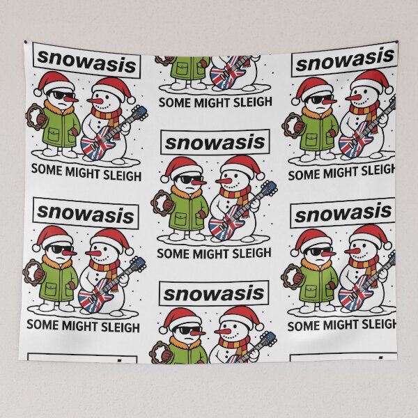 Item preview, Snowasis Some Might Sleigh Christmas Snowman Britpop designed and sold by RDGNR.