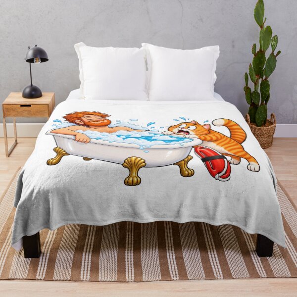 Item preview, Bathroom Lifeguard Cat designed and sold by hyde.