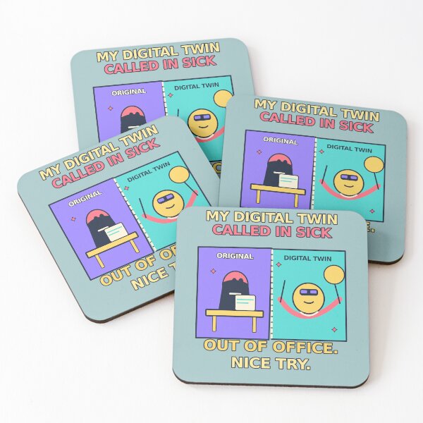 Item preview, My Digital Twin Called in Sick - Funny AI Office Humor designed and sold by Ink and Wink.