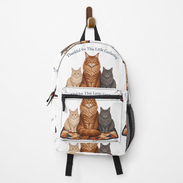 Item preview, Maine Coon Thanksgiving Cat with a Cozy Feline Gathering designed and sold by PurrBloom Studio.