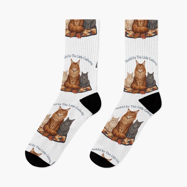 Item preview, Maine Coon Thanksgiving Cat with a Cozy Feline Gathering designed and sold by PurrBloom Studio.