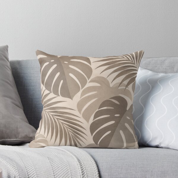 Item preview, Taupe Palm Leaf Minimalist Pattern designed and sold by LenNo9881.