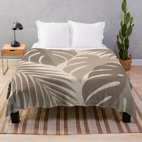 Item preview, Taupe Palm Leaf Minimalist Pattern designed and sold by LenNo9881.