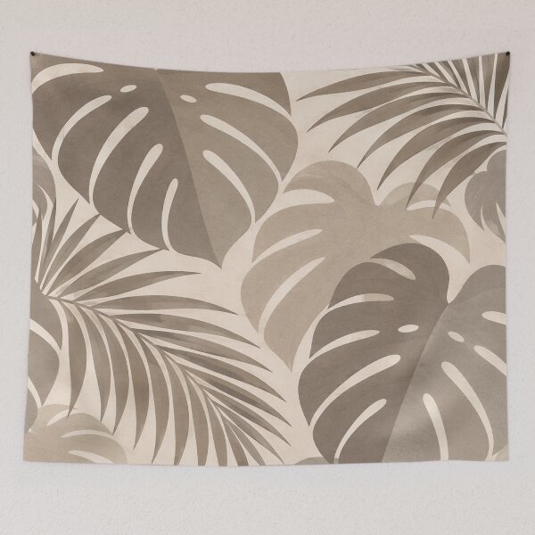 Item preview, Taupe Palm Leaf Minimalist Pattern designed and sold by LenNo9881.